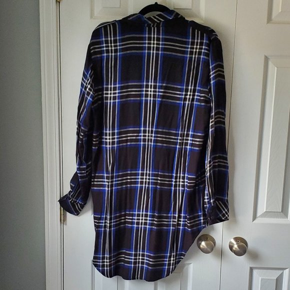 SANCTUARY Main Street Plaid Boyfriend Tunic Shirt In Nightout Plaid - Picture 8 of 11